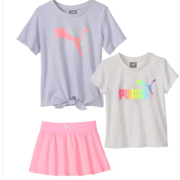 NEW| Puma Girls' T-Shirt and Skirt Set | size:6 - Picture 3 of 4